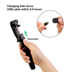 Wireless Selfie Stick Extendable Phone Camera Stick Tripod w/ Detachable Rechargeable Remote Shutter