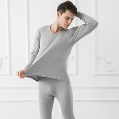 Men Thermal Underwear Set Long Johns Pants Long Sleeve Soft Underwear Kit Top Bottom Winter Sports Suits