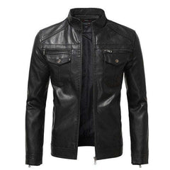 Men's Autumn Fashion Trend Coats Male Slim Motorcycle Leather Jacket PU Leather Jacket