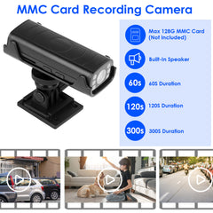 Wireless Camera Reverse Hitch Guide Camera Vehicle Backup Rechargeable Camera with Flexible Adhesive Base Night Vision for Car RVs Trailer Truck