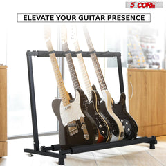 5 Core Guitar Rack Stand 5 Multi Guitars Holder Storage Stands for Acoustic Electric and Bass Soporte Para Guitarra- GRack 5N1