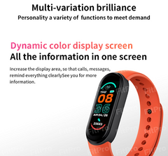 M6 Smart Bracelet Heart Rate Blood Pressure Bluetooth Music Weather Sleep Monitoring Smart Sports Bracelet