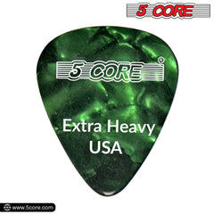 5 Core Guitar Picks 20 Pcs | Guitar Pick for Bass, Electric, Acoustic| Extra Heavy Gauge Durable Premium Celluloid Guitar Picks 1.2mm| 4xRed, 4xGreen, 4xWhite, 4xPurple, 4xBlue- G PICK EXH RGWPB 20PK