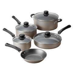 Tramontina 9 Piece Non-Stick Cookware Set, Champagne