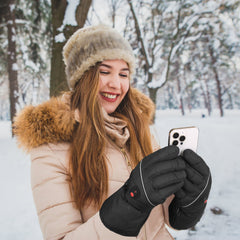 Electric Heated Gloves Battery Powered USB Touchscreen Thermal Gloves Windproof Winter Hands Warmer Unisex for Outdoor Motorcycle Cycling Skiing Skating