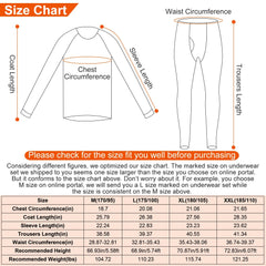 Men Thermal Underwear Set Long Johns Pants Long Sleeve Soft Underwear Kit Top Bottom Winter Sports Suits