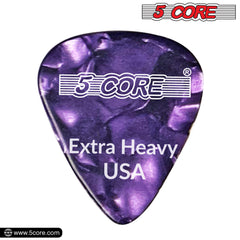 5 Core Guitar Picks 20 Pcs | Guitar Pick for Bass, Electric, Acoustic| Extra Heavy Gauge Durable Premium Celluloid Guitar Picks 1.2mm| 4xRed, 4xGreen, 4xWhite, 4xPurple, 4xBlue- G PICK EXH RGWPB 20PK