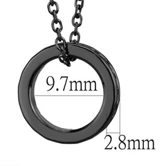 3W1144 - IP Light Black (IP Gun) Brass Chain Pendant with Top Grade Crystal in Light Gray