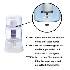 Huining Ceramic Dome Water Filter, Replacement Filter for Water Pre-Filtration Unit Filter Media Replacement 0.15 to 0.5 Micron for Household Water Bucket Filtration System Water Pitcher