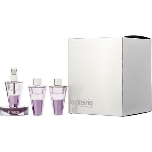 La Prairie by La Prairie Platinum Rare Haute-Rejuvenation Protocol: Vials 3 x 8ml + Dispenser + Catalyst Bottle + Stand --6pcs