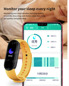 M6 Smart Bracelet Heart Rate Blood Pressure Bluetooth Music Weather Sleep Monitoring Smart Sports Bracelet