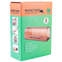 2Pcs Reusable Humane Mouse Trap Live Catch And Release Mouse Cage Animal Pest Rodent Hamster Capture Trap