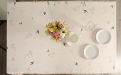 Watercolor Party Flowers Square Easter Tablecloth Non Iron Stain Resistant 52 x52 inch