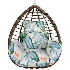 Egg Chair Cushion Hanging Basket Seat Cushion Thicken Soft Egg Swing Chair Pad Hanging Egg Chair Cushion with Headrest