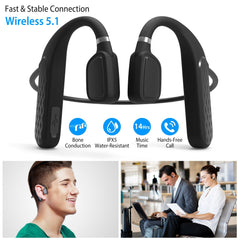 Wireless V5.1 Bone Conduction Earphones Open-Ear Wireless Headsets