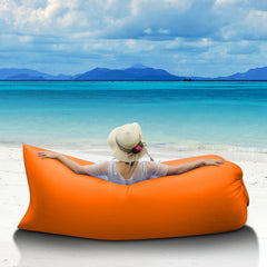 Inflatable Lounger Air Sofa Lazy Bed Sofa Portable Organizing Bag Water Resistant for Backyard Lakeside Beach Traveling Camping Picnics