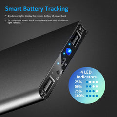 20000mAh Power Bank Ultra-thin External Battery Pack Phone Charger