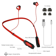 Wireless Neckband Headphones V4.2 Sweat-proof Sport Headsets Earbuds In-Ear Magnetic Neckbands Stereo Earphone