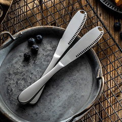 3 In 1 Stainless Steel Butter Spreader Knife Butter Curler Spreader Butter Knife Multifunction 3 In 1 Stainless Steel Butter Cutter Knife Cream Knife Western Bread Jam Knife Cheese Spreader