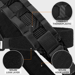 VOTAGOO Tactical Belt, 1.75'' MOLLE Battle Belt with Quick Release Buckle, Low Profile Laser-Cut Battle Belt for Range