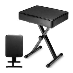 5 Core Keyboard Bench Height Adjustable Piano Chair Thick Padded Music Stool Heavy Duty Seat for Pianist Drum Guitar Player