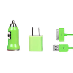 32pin USB Car Charger USB Wall Charger USB Cable Compatible with iPhone4/4S