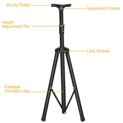 Pa Speaker Tripod Stand Heavy Duty Height Extendable Adjustable Pole Mount Rack 132LBS Max Load