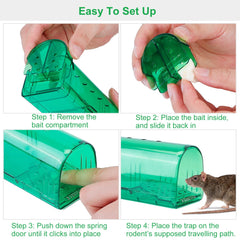 2Pcs Reusable Humane Mouse Trap Live Catch And Release Mouse Cage Animal Pest Rodent Hamster Capture Trap