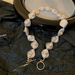 Shaped Irregular Baroque Pearl Necklace