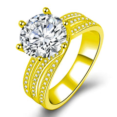 Plated Silver  Ring For Women Luxury Bridal Engagement Wedding Rings Fine Jewelry