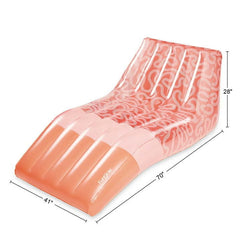 Pink Squiggle Chaiser Lounge, Inflatable Pool Float, Adults, Unisex