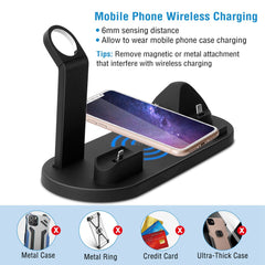 Wireless Charger Dock 4 in 1 10W Fast Charging Station For iPhone Apple iWatch Series