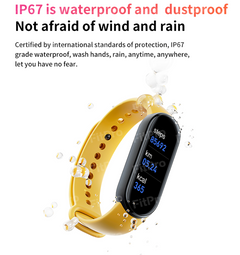 M6 Smart Bracelet Heart Rate Blood Pressure Bluetooth Music Weather Sleep Monitoring Smart Sports Bracelet