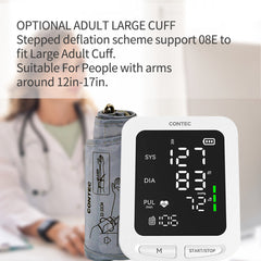 CONTEC08E LED Screen Electronic Sphygmomanometer Adult BP Cuff Monitor Blood Pressure NIBP Records