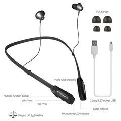 Wireless Neckband Headphones V4.2 Sweat-proof Sport Headsets Earbuds In-Ear Magnetic Neckbands Stereo Earphone