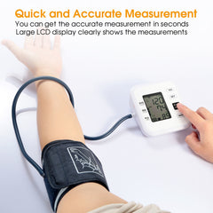 Arm Blood Pressure Monitor with Adjustable Cuff (8.7in-12.6in) Irregular Heartbeat Detector