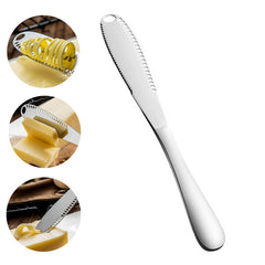 3 In 1 Stainless Steel Butter Spreader Knife Butter Curler Spreader Butter Knife Multifunction 3 In 1 Stainless Steel Butter Cutter Knife Cream Knife Western Bread Jam Knife Cheese Spreader