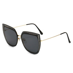 Ladies Cat Eye Statement Metal Sunglasses