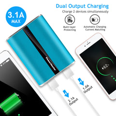 12000mAh Portable Charger with Dual USB Ports 3.1A Output Power Bank Ultra-Compact External Battery Pack