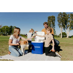 60 QT Laguna Ice Chest Cooler with Wheels, Blue