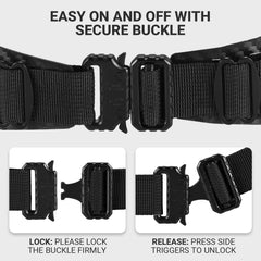 VOTAGOO Tactical Belt, 1.75'' MOLLE Battle Belt with Quick Release Buckle, Low Profile Laser-Cut Battle Belt for Range