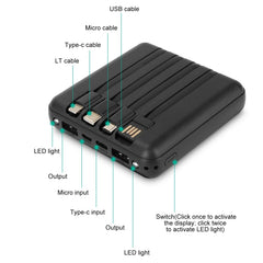 10000mAh Portable Charger Power Bank External Battery Pack