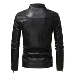 Men's Autumn Fashion Trend Coats Male Slim Motorcycle Leather Jacket PU Leather Jacket