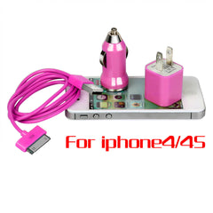 32pin USB Car Charger USB Wall Charger USB Cable Compatible with iPhone4/4S