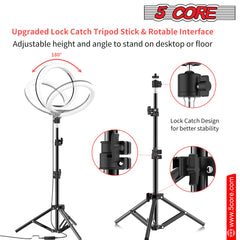 8" / 10" LED TIK Tok Ring Light with Tripod Stand Phone Holder Ringlight Stand for Makeup Tiktok Live Zoom Halo Light 5 Core RL8/ RL10