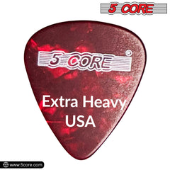 5 Core Guitar Picks 20 Pcs | Guitar Pick for Bass, Electric, Acoustic| Extra Heavy Gauge Durable Premium Celluloid Guitar Picks 1.2mm| 4xRed, 4xGreen, 4xWhite, 4xPurple, 4xBlue- G PICK EXH RGWPB 20PK