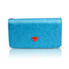 Women Wristlet Wallet PU Leather Lady Purse Credit Card Holder 4 Card Slots 3 Money Pouches 1 Coin Pocket