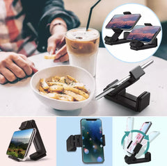 Universal Airplane Seat Phone Stand Multi-Directional Dual 360 Degree Rotation Handsfree Phone Holder