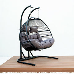 Modern Muse FOLDING DOUBLE SWING CHAIR w/CUSHION