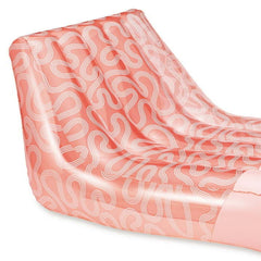 Pink Squiggle Chaiser Lounge, Inflatable Pool Float, Adults, Unisex